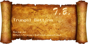 Trungel Bettina névjegykártya